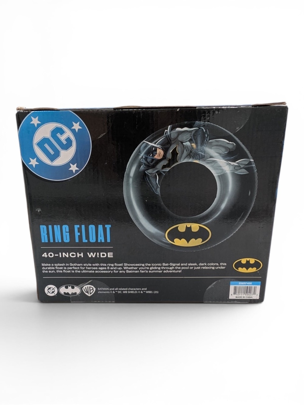 DC‎ Batman Swim Ring - Black with Yellow Logo